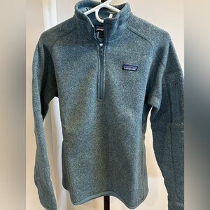 Patagonia Women’s Better Sweater 1/4 zip, Large, green